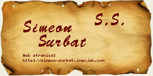 Simeon Šurbat vizit kartica